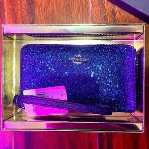 Coach wallet blue star glitter collection